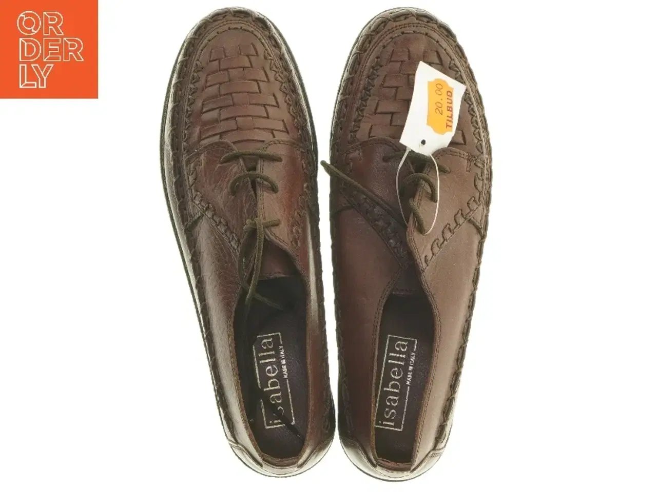 Billede 6 - Brune snøresko i læder fra Isabella (str. 40 )