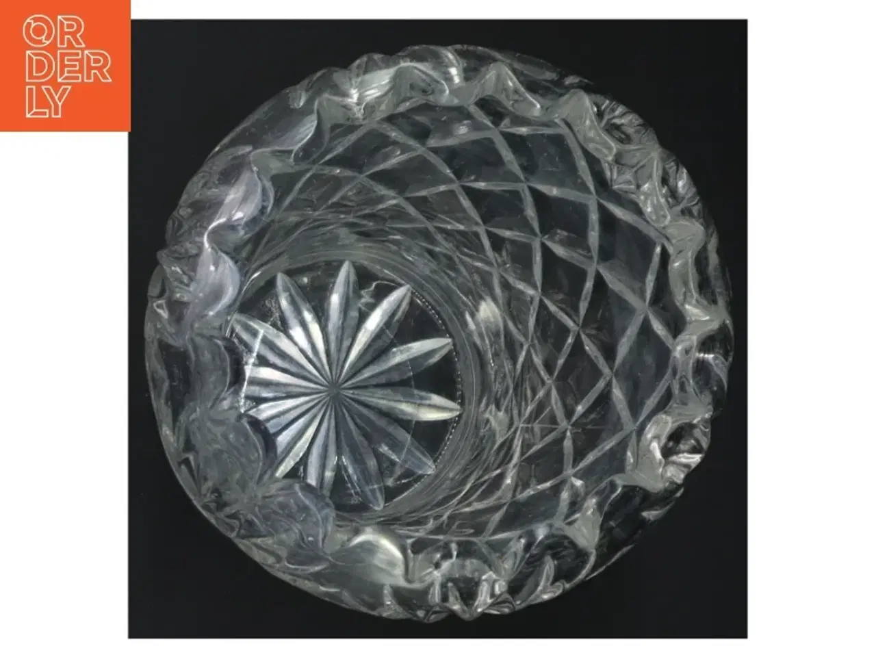 Billede 3 - Glasvase med dekoration (str. 18 cm)