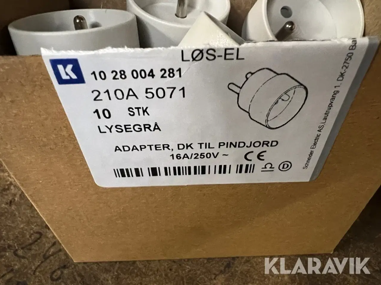 Billede 6 - Adapter til pindjord 16A/250V 1 kasse