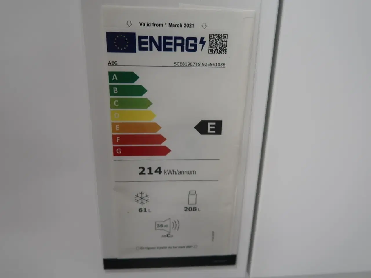 Billede 6 - Integreret køle/fryseskab AEG SCE819E7TS