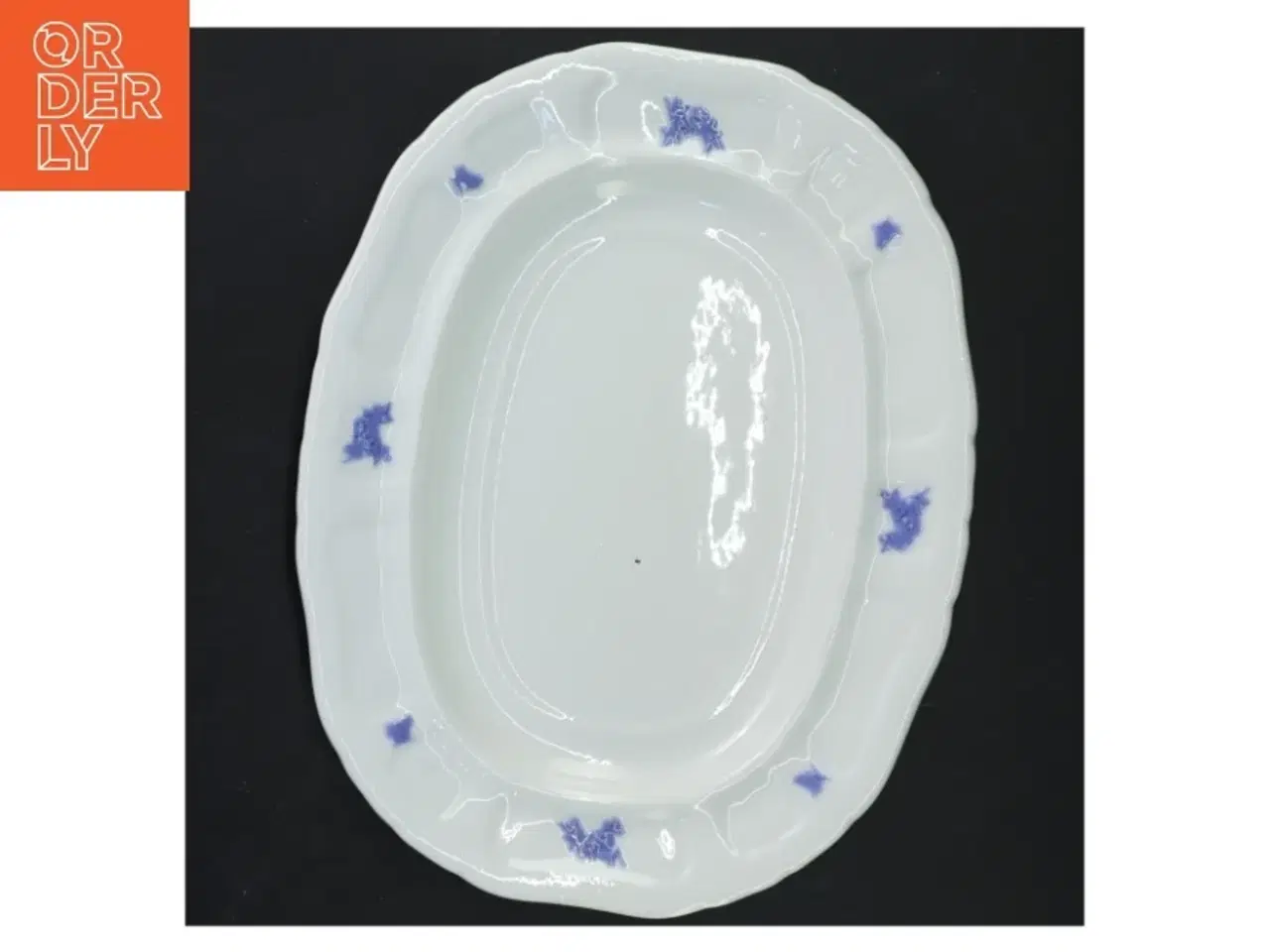 Billede 3 - Gustavberg Blå Blom fad (str. 27x20 cm)