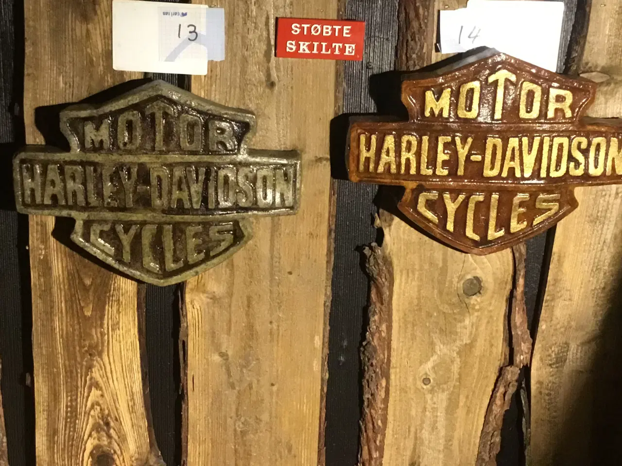 Billede 3 - Støbte Harley Davidson skilte