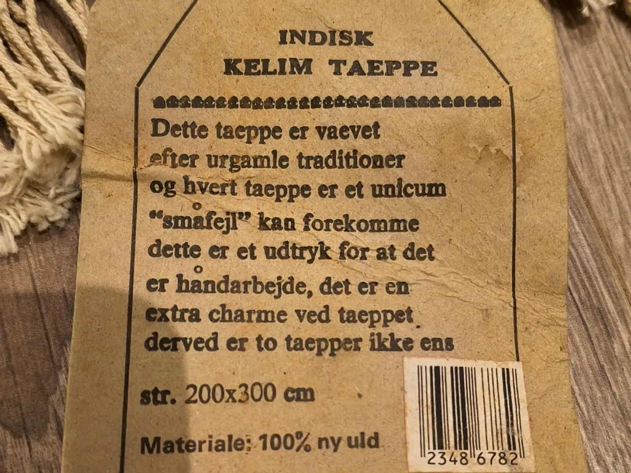 Billede 1 - Kelim Tæppe:  -  (200 x 300 cm)