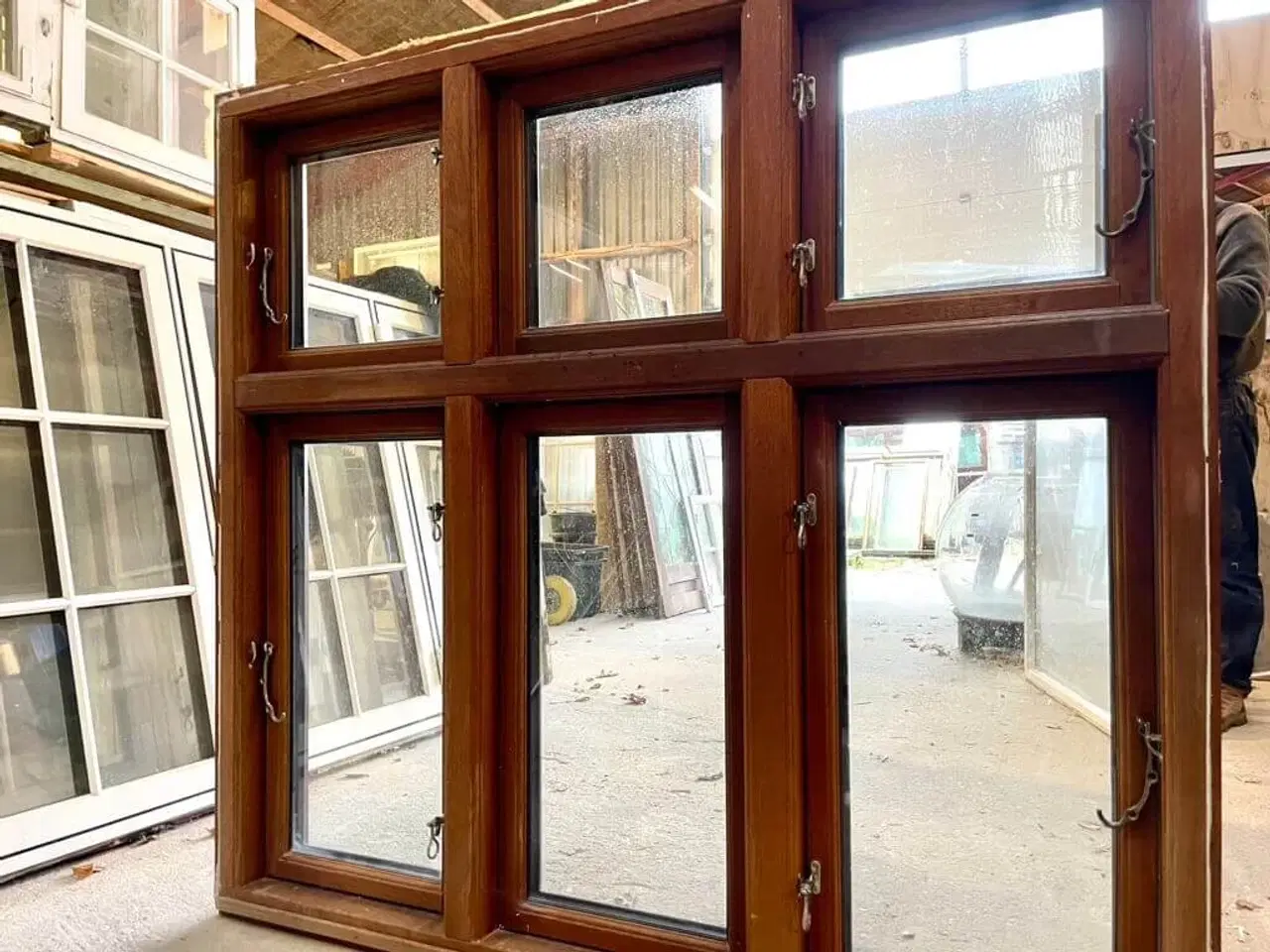 Billede 4 - 3-fags Dannebrogs-termovindue i teaktræ