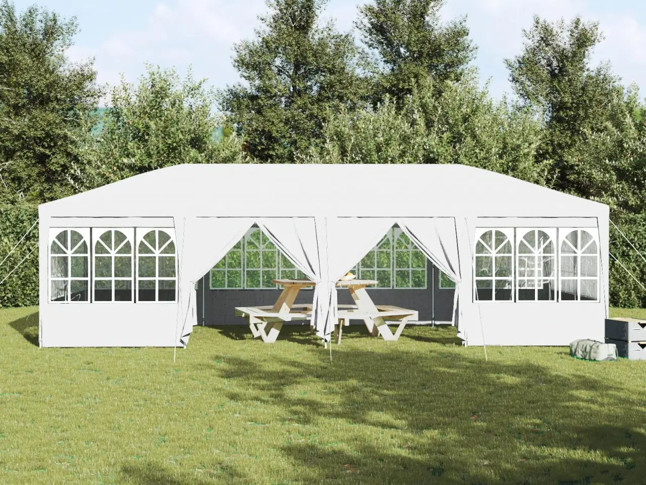 Billede 4 - Party Tent Hvid 800 x 400 x 266 cm Polyester og Stål