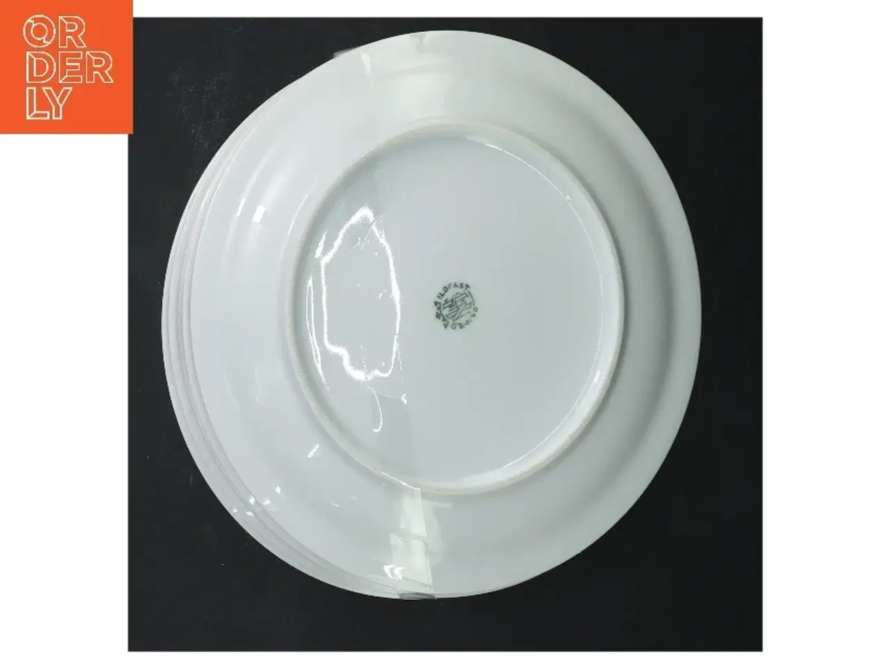 Billede 3 - Blå dråbe fra lyngby porcelæn 5 kage tallerkener tallerkener med blå og grå mønster (str. 17 cm, 5 styk cm)