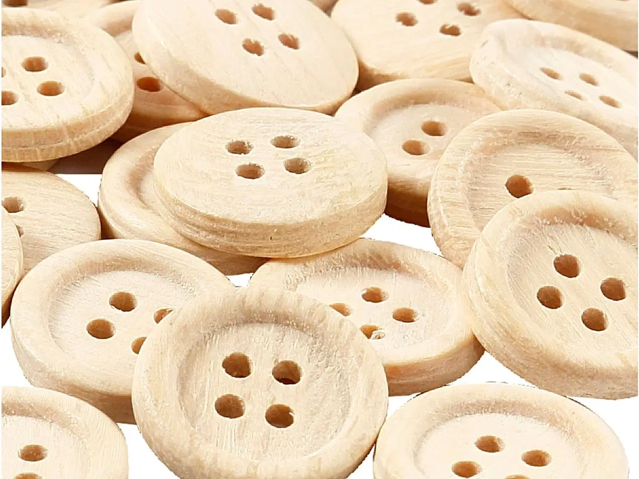 Billede 1 - Træknapper 23 mm, 4 huller - 30 stk. pr. pakke