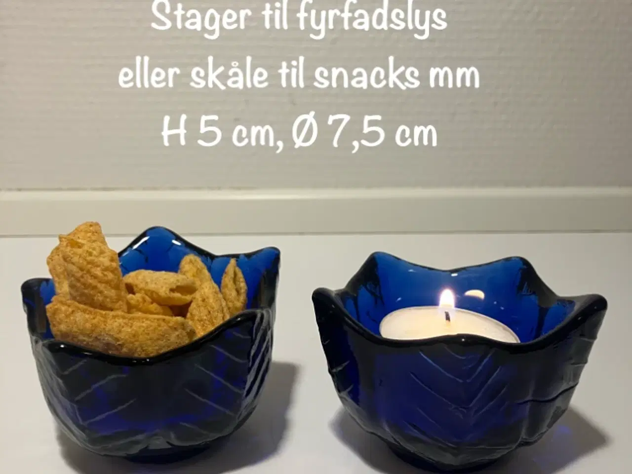 Billede 5 - Blandet blåt glas 