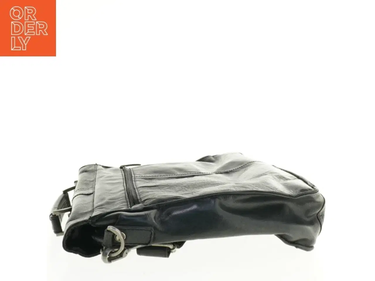 Billede 4 - Sort lædertaske til mænd (str. 39 x 32 cm)