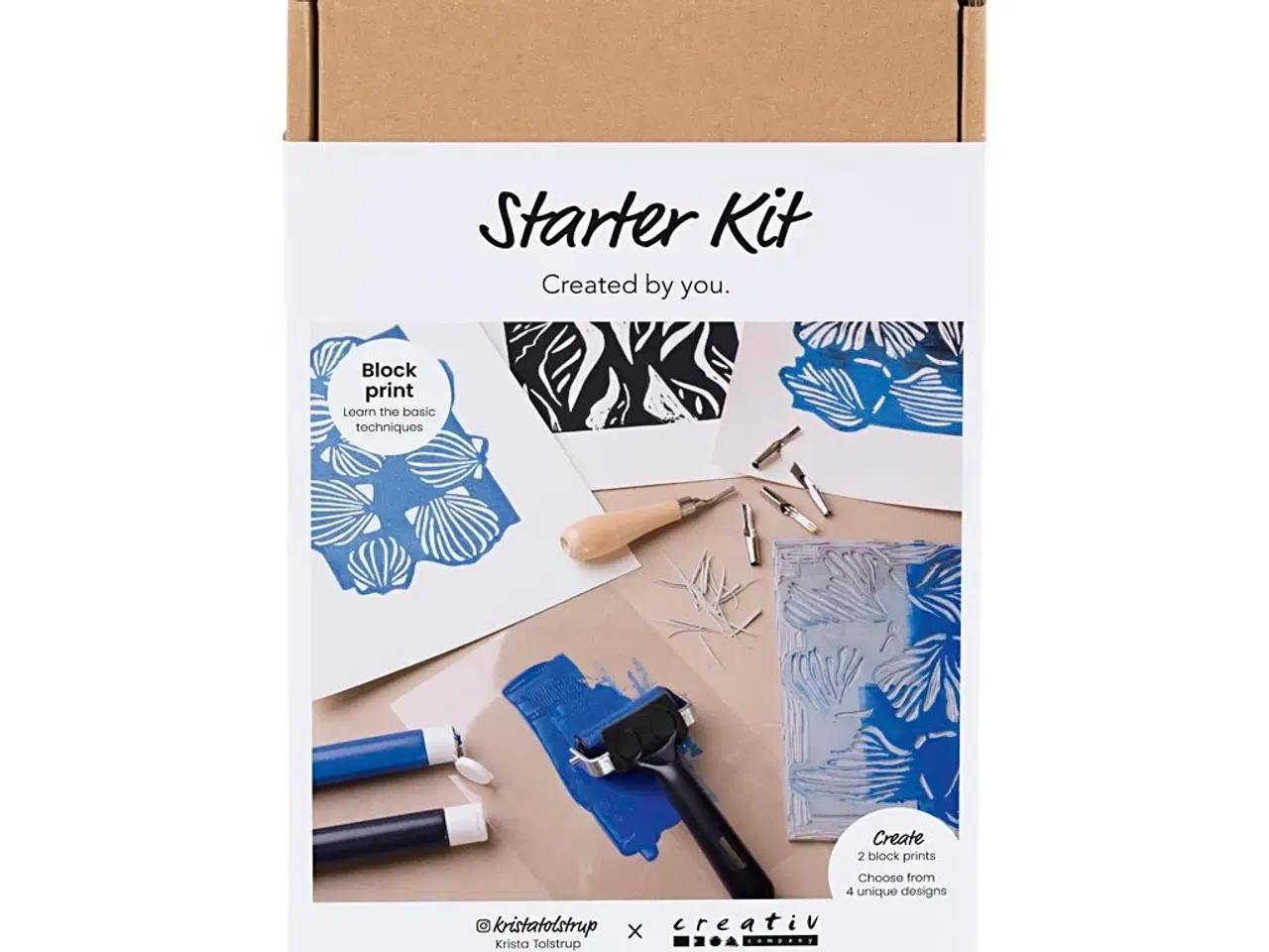 Billede 1 - DIY Bloktryk Startkit - Skab Unikke Prints