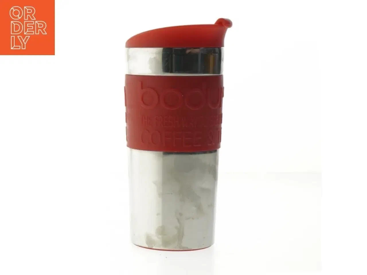 Billede 1 - Bodum termokrus i rustfrit stål og rød silikone fra Bodum (str. 18,5 cm)