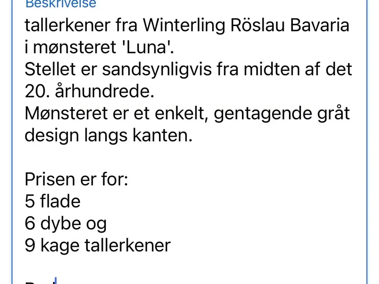 Billede 3 - Luna tallerkener 