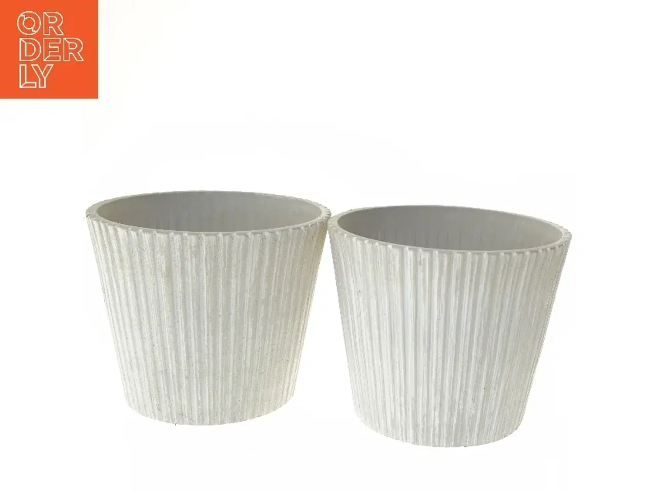 Billede 1 - Ribbet design blomsterpotter fra GreenShip (str. Ø 25 cm)