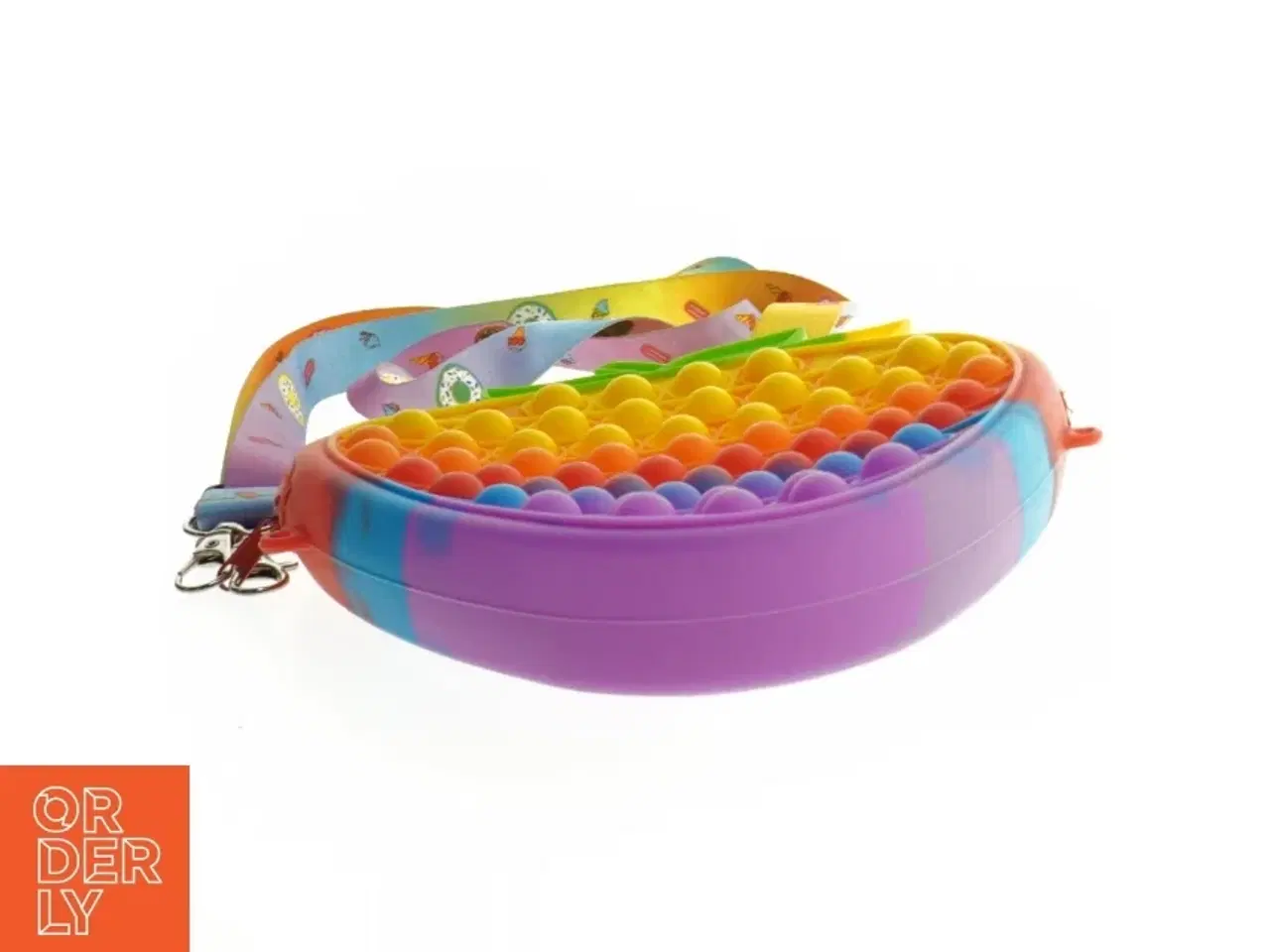 Billede 2 - Regnbue taske med pop-it design (str. 20x18 cm)