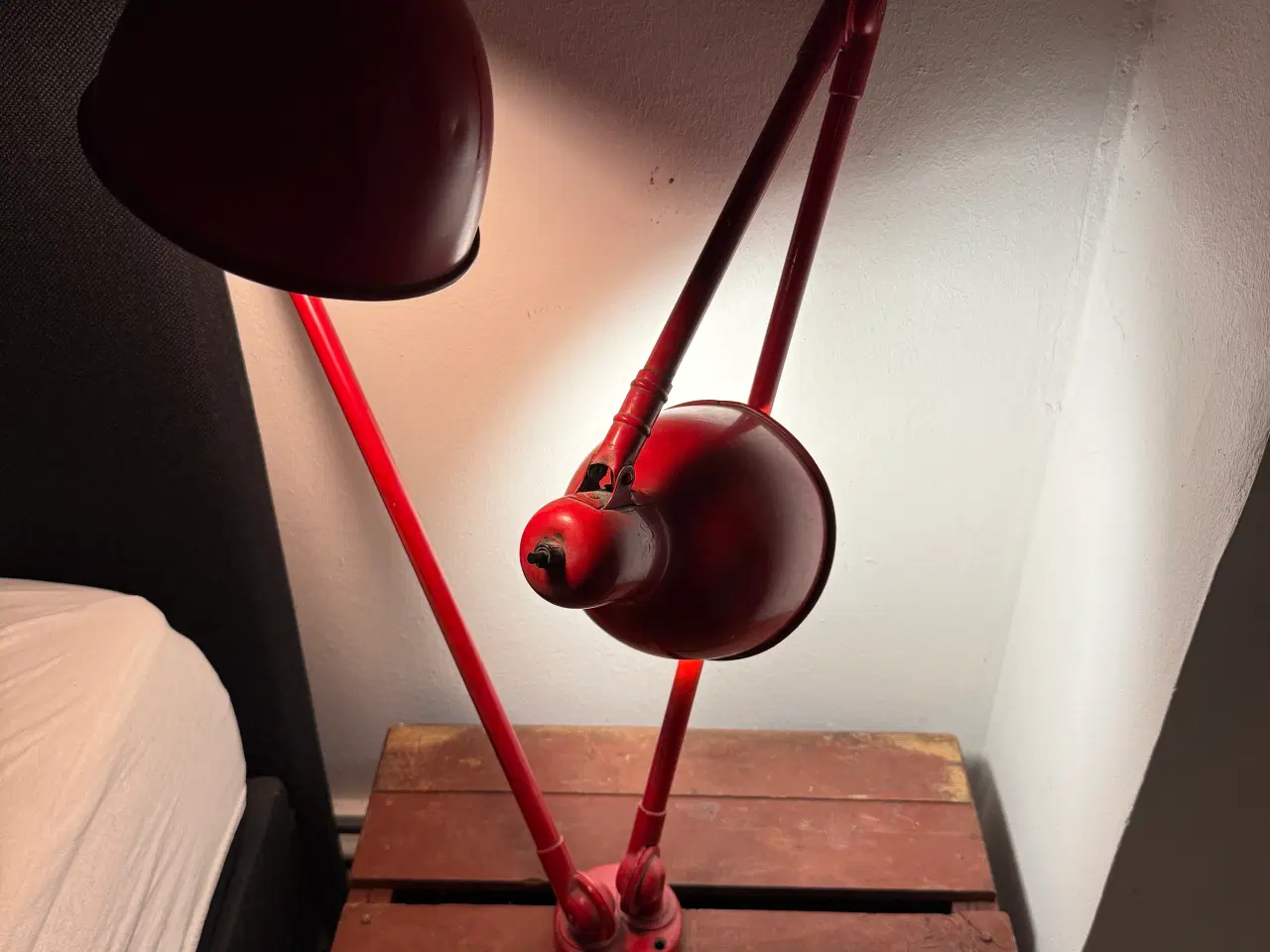 Billede 2 - Rød dobbelt arkitektlampe sælges