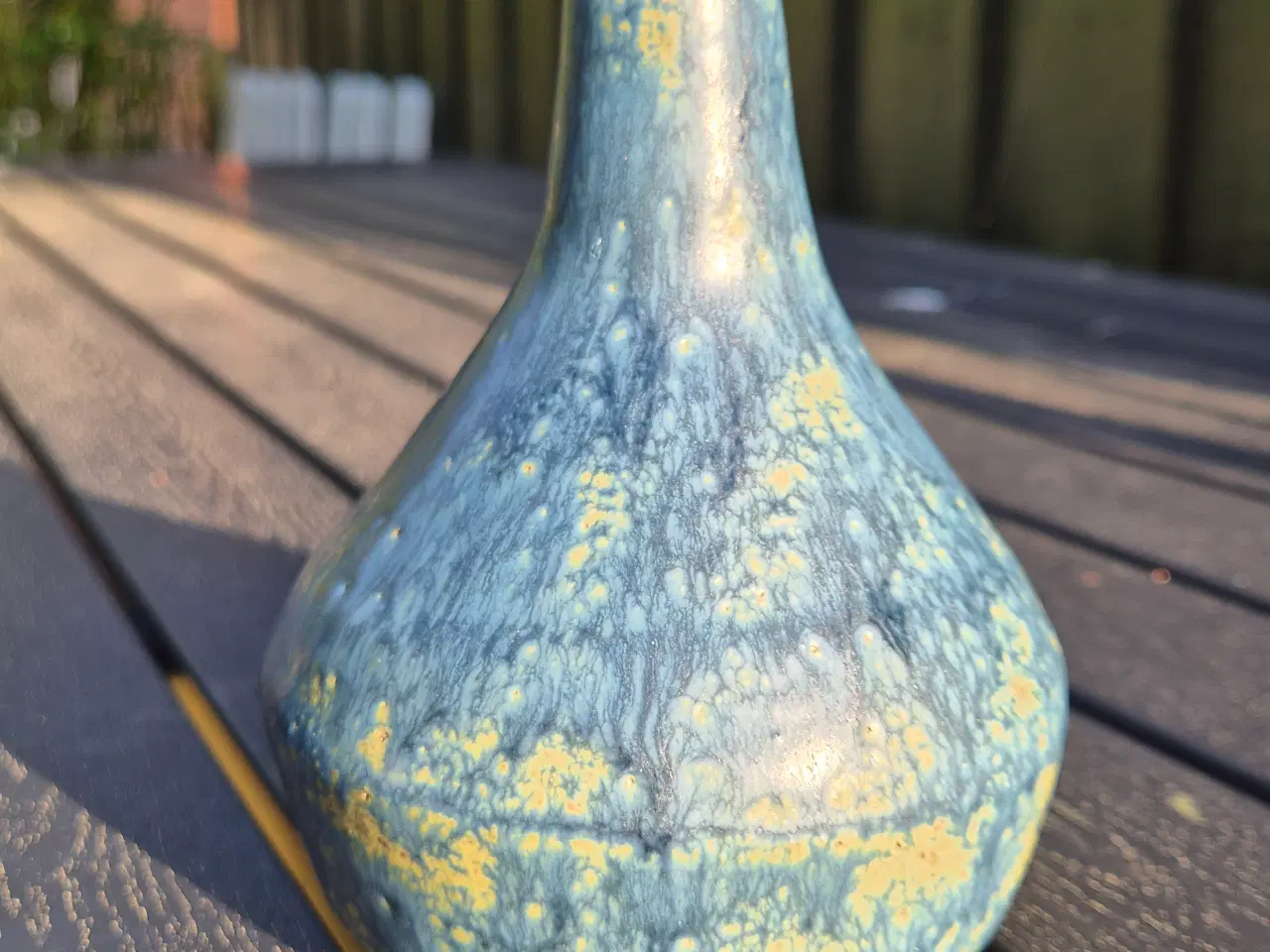 Billede 1 - Keramik vase med lækker glasur 