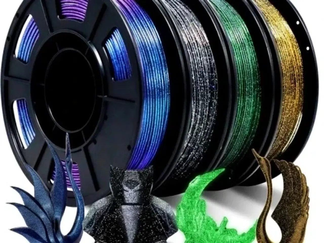 Billede 1 - SKILPRO - PLA Glitter luminous starry - Starry blue - 1kg