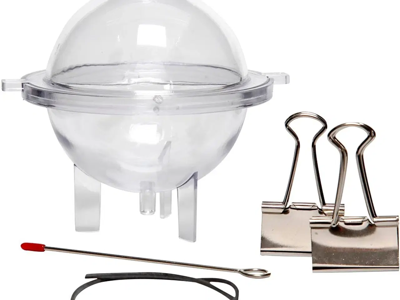 Billede 1 - Kugle lysstøbeform 80 mm - Slagfast plast, stabil