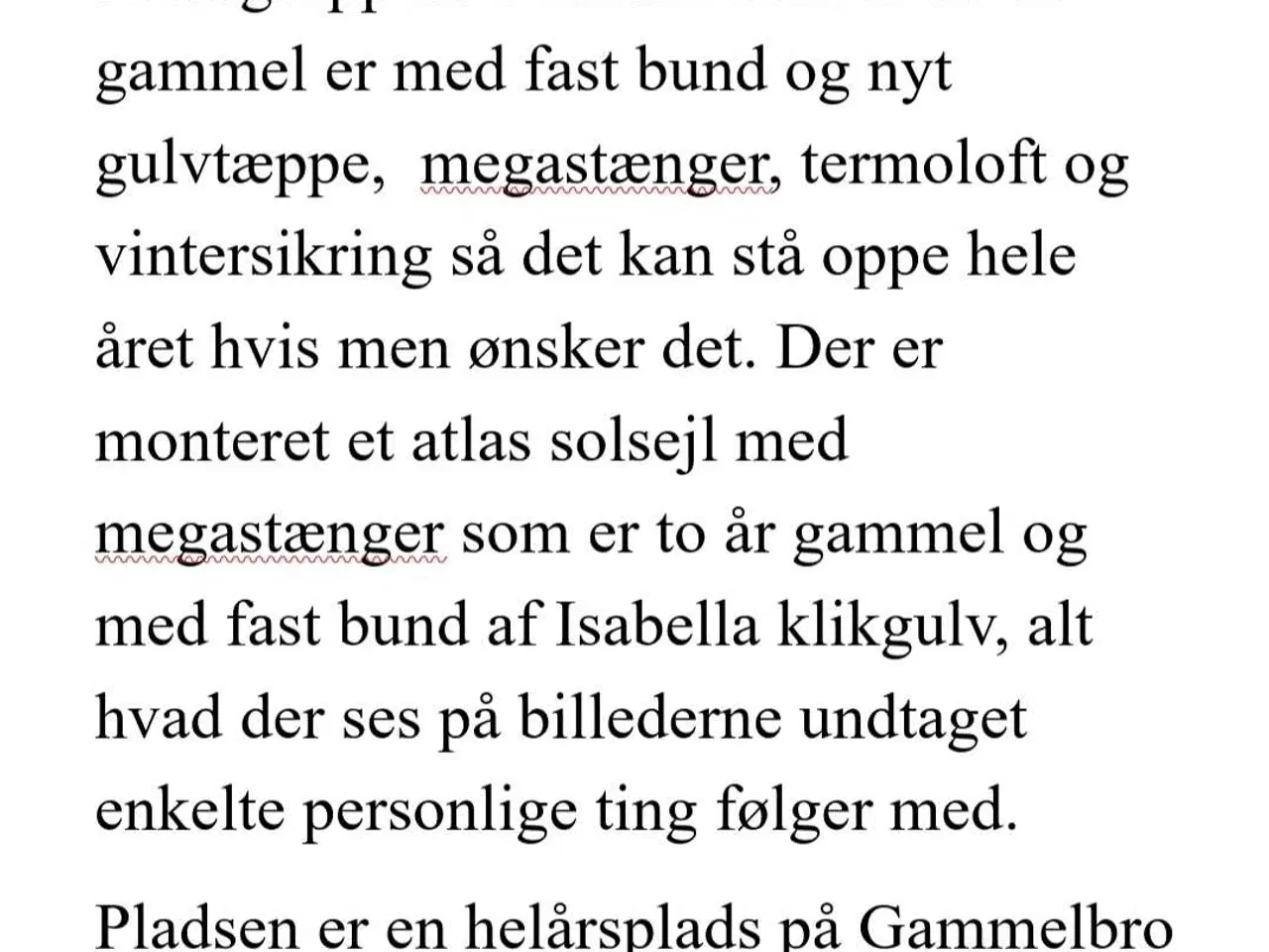 Billede 1 - Campingvogn med fastliggerplads 
