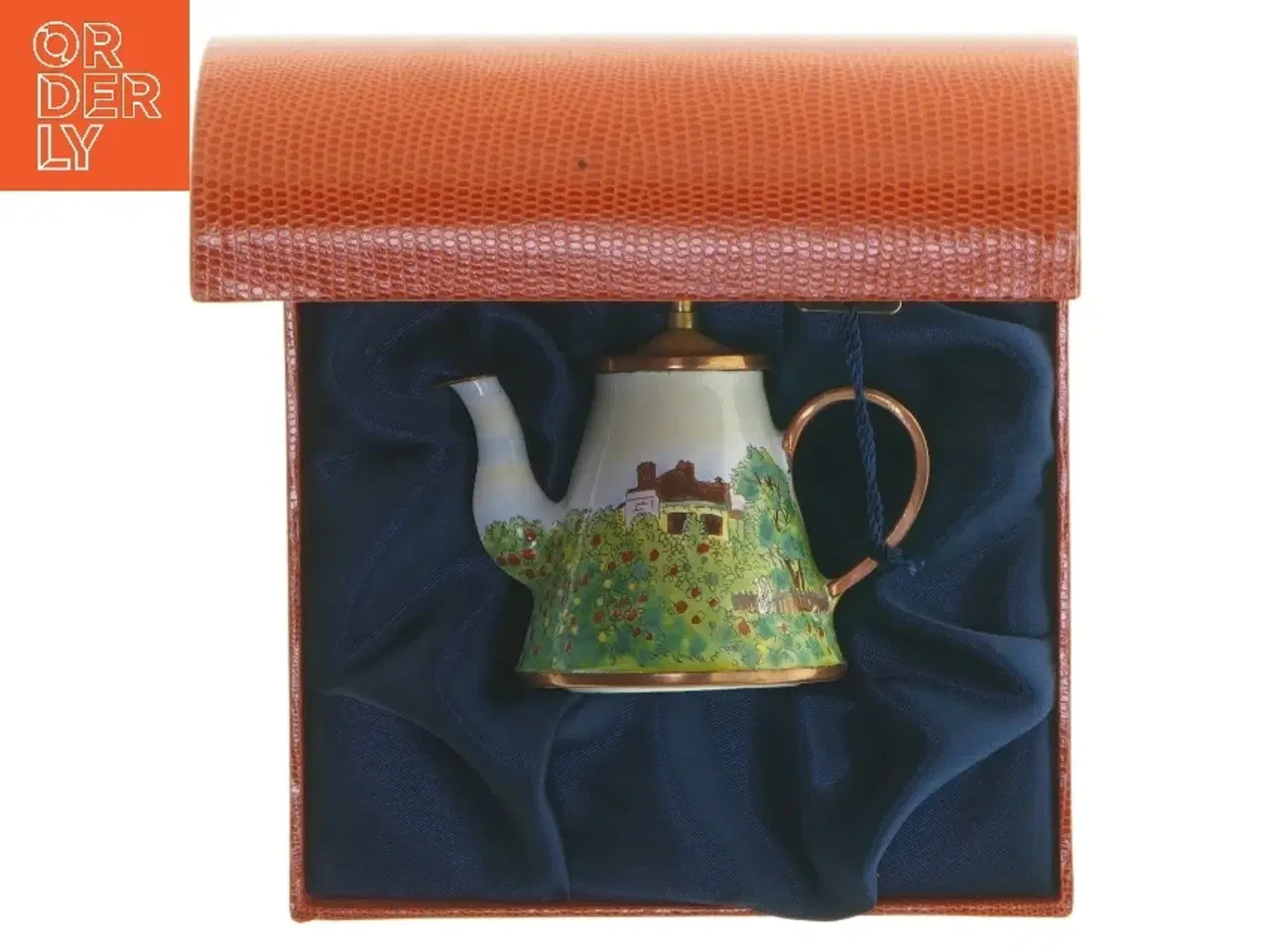 Billede 1 - Dekoreret mini tekande (str. 9,5x8,5 cm)