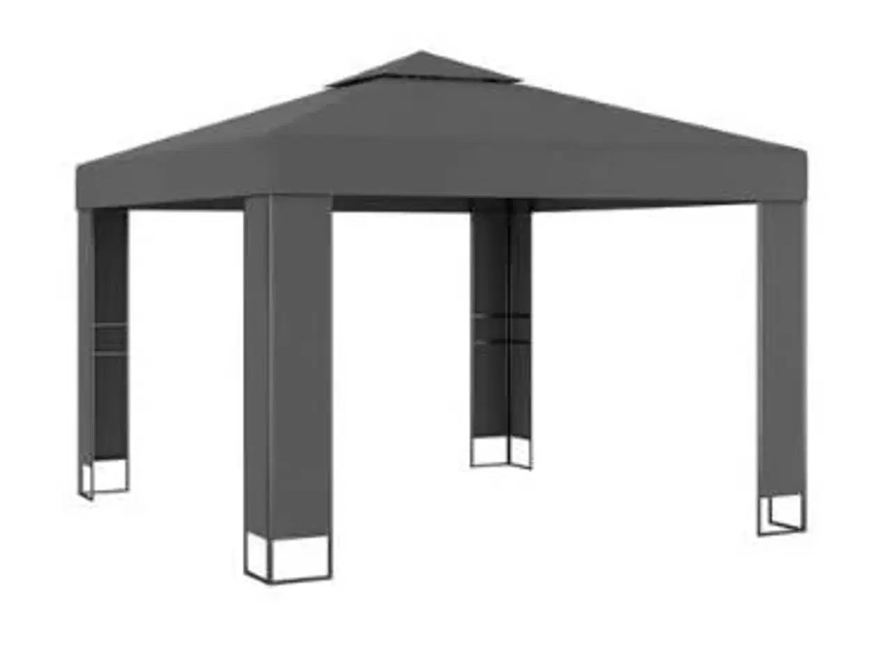 Billede 1 - Pavillon med dobbelttag 3x3 m antracitgrå
