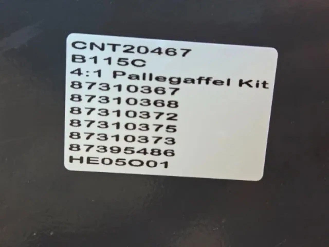 Billede 22 - New Holland B115C Pallegafler Kit 87310367