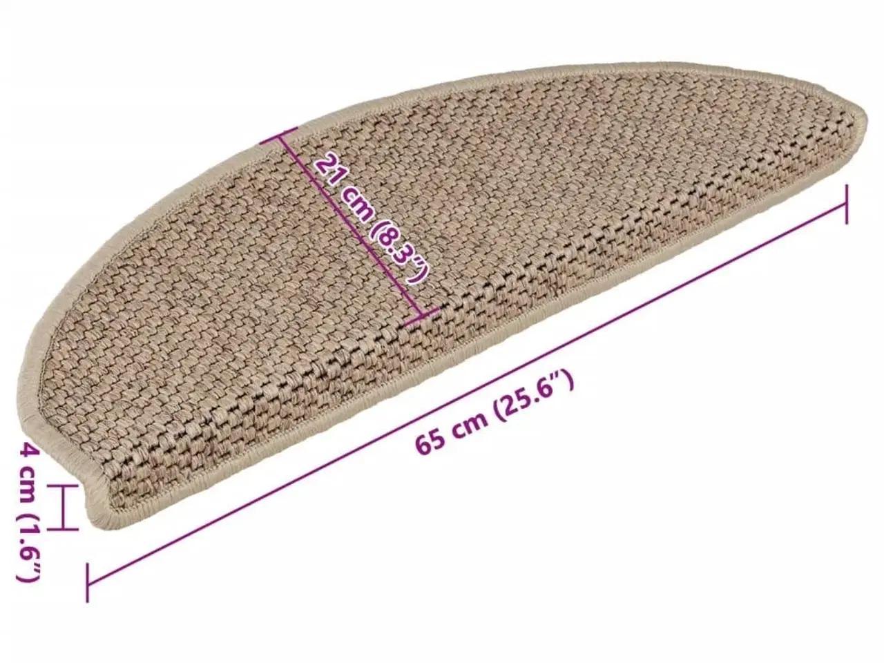 Billede 8 - Selvklæbende trappemåtter 15stk. 65x21x4cm sisal-look sandfarve