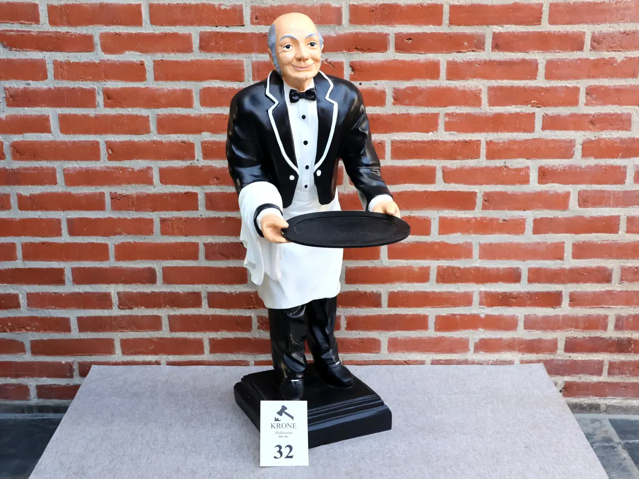 Billede 1 - Tjenerfigur m/bakke H ca 100cm. 