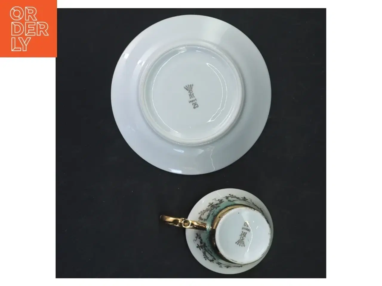 Billede 3 - Porcelæns kaffekop med underkop (str. Ø 12&5,5x9 cm)