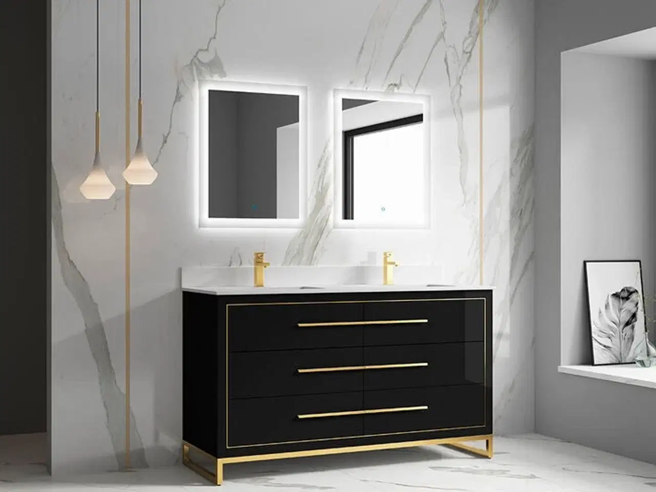 Billede 2 - Baderumsmøbel, Colombia, Black, 150