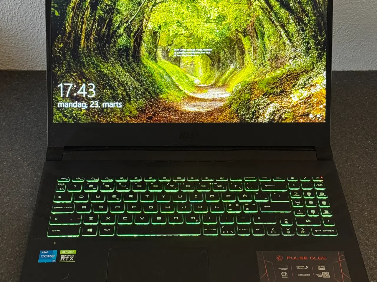 Billede 1 - MSI Pulse GL66 Gaming Laptop RTX/512GB/16gb/144MHZ