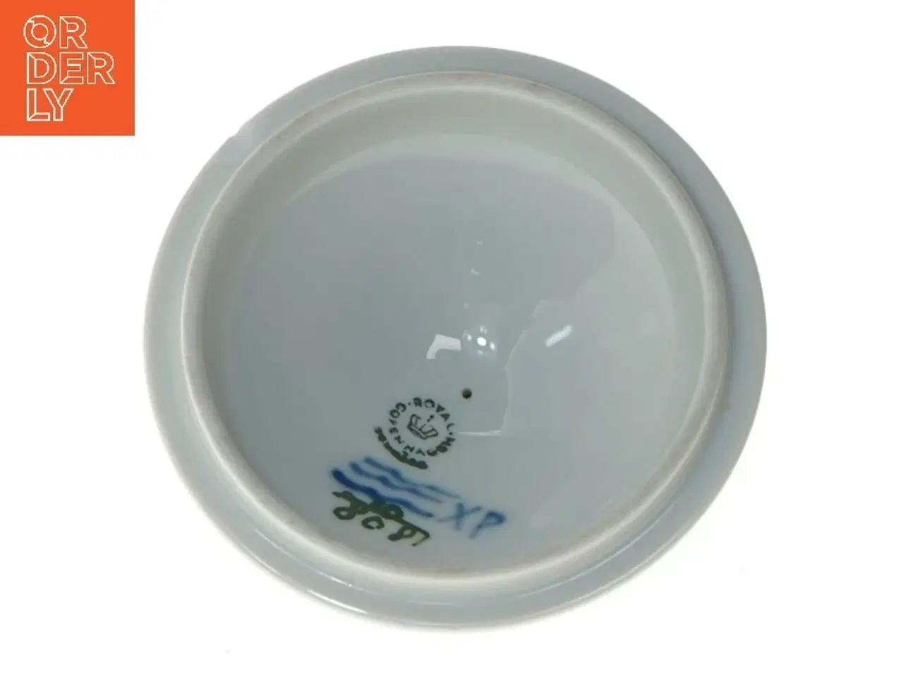 Billede 3 - Porcelænslåg med blomstermotiv fra Royal Copenhagen (str. 9,5 cm)