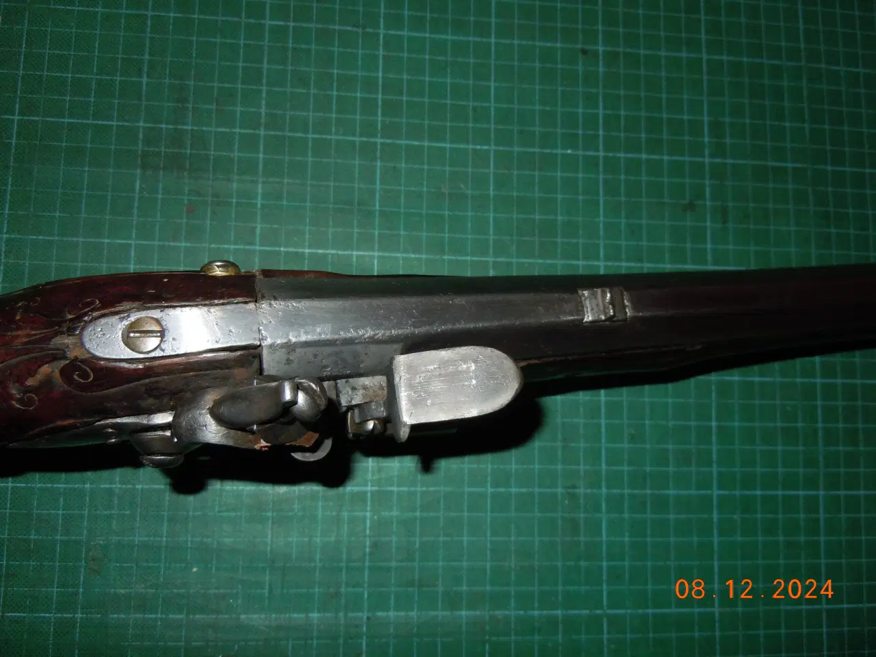 Billede 7 - Vognbøsse, Blunderbuss, 1700 tallet, flintelås. 