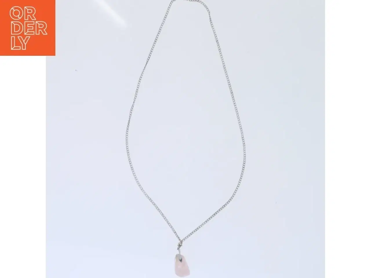 Billede 1 - Halskæde med pink vedhæng (str. 50 cm)
