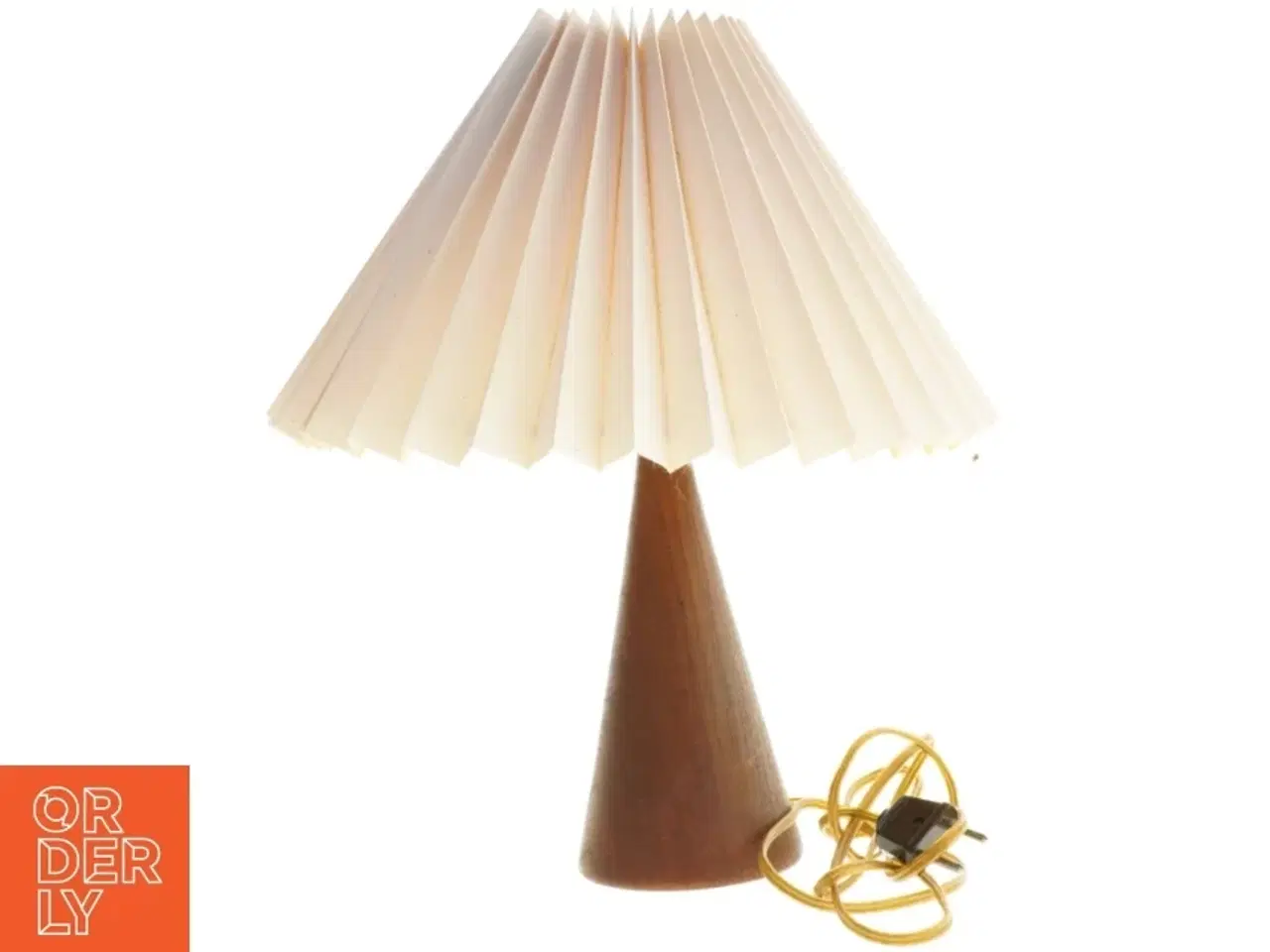 Billede 2 - Bordlampe med foldeskærm (str. Ø 33 cm)