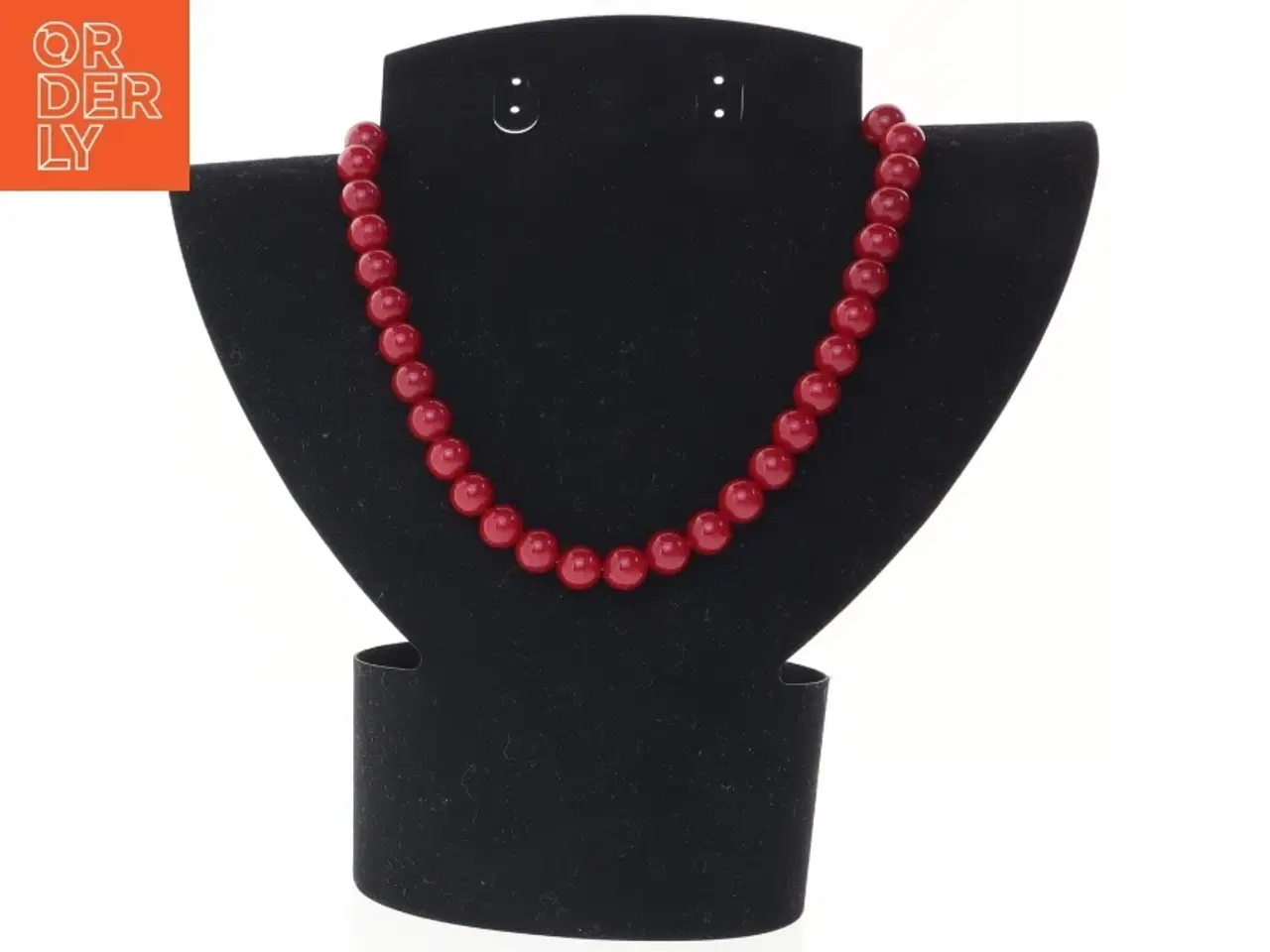 Billede 1 - Rød halskæde (str. 40 cm)