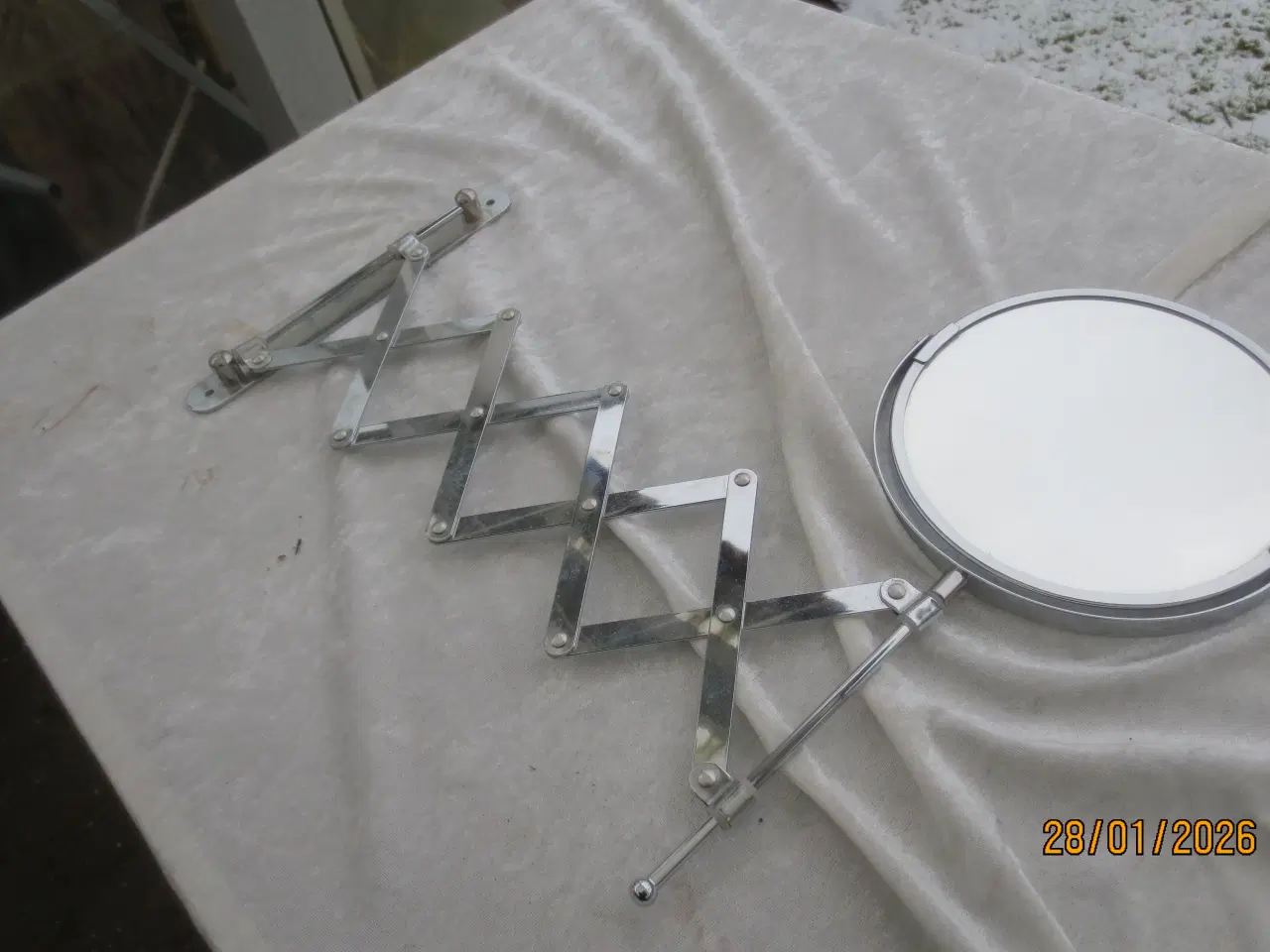 Billede 2 - 1 stk Retro Vægophængt Sakse spejl Rund 175 mm