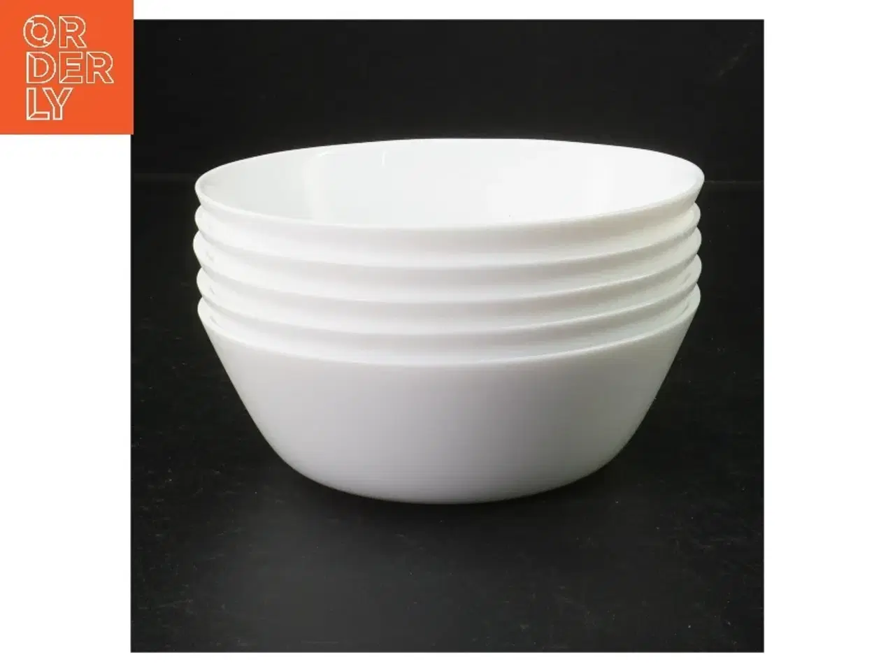 Billede 1 - Hvide keramiktallerkener (5 stk) (str. 15 cm)