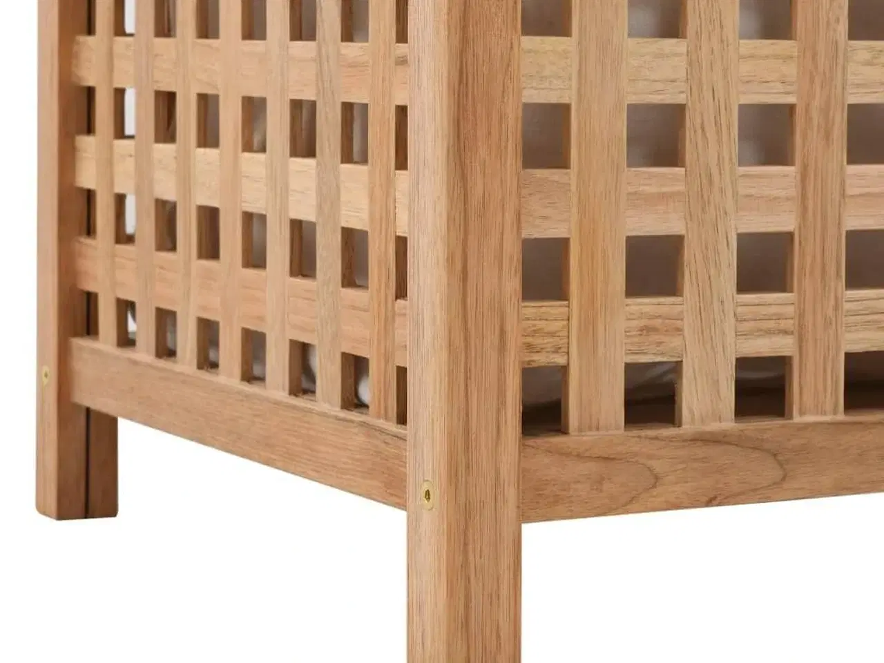 Billede 6 - Vasketøjskurv 39x39x65 cm massivt valnøddetræ