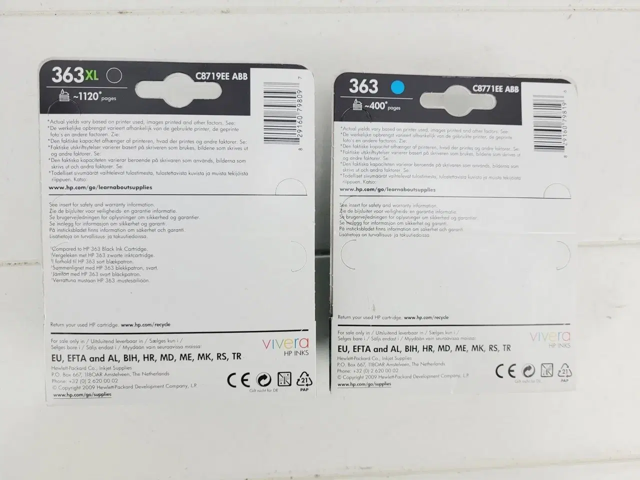 Billede 5 - HP 363XL printerblæk Sort og HP 363 Cyan
