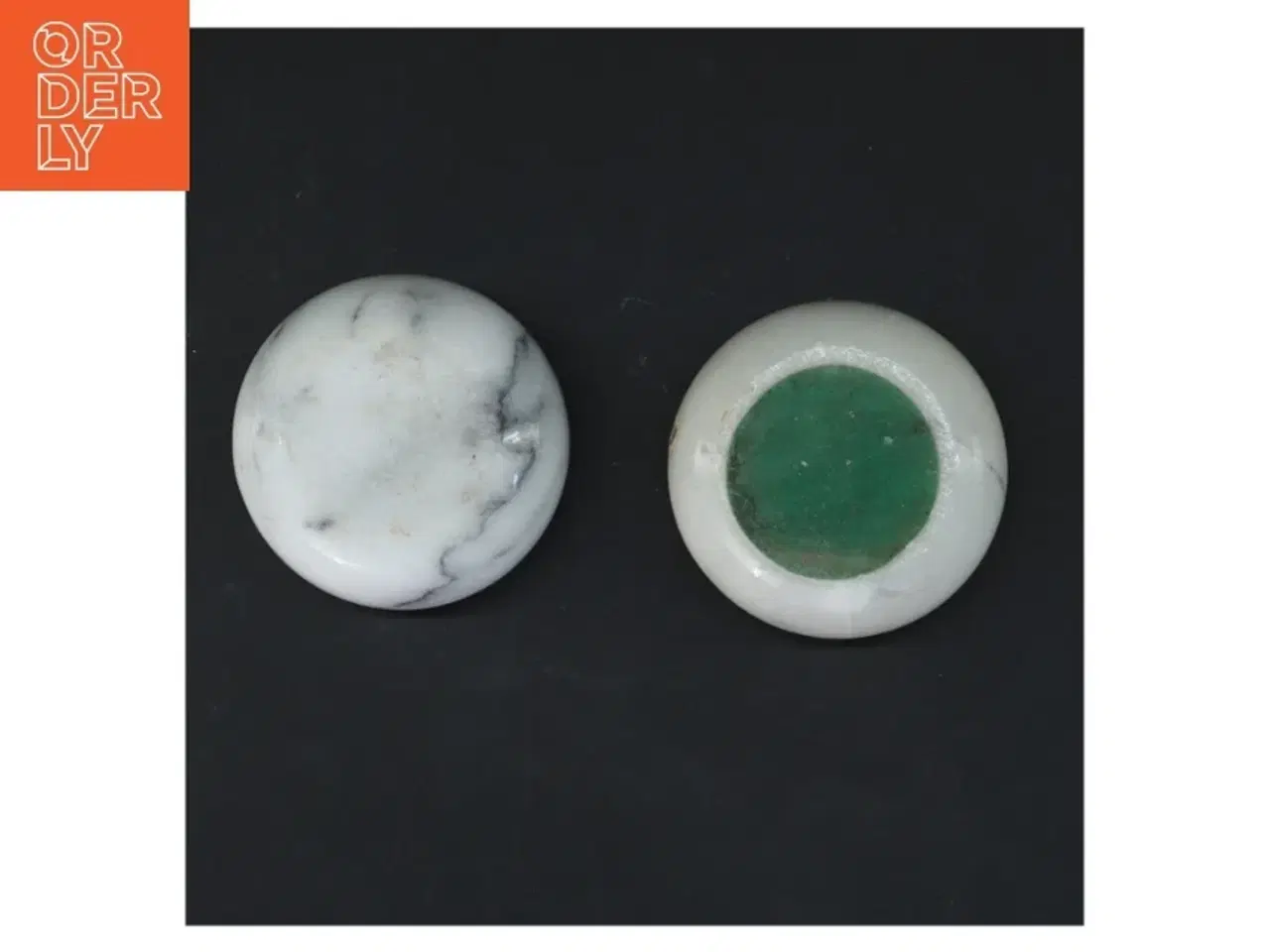 Billede 3 - Hvide marmor lysestager (str. Ø 6 cm)