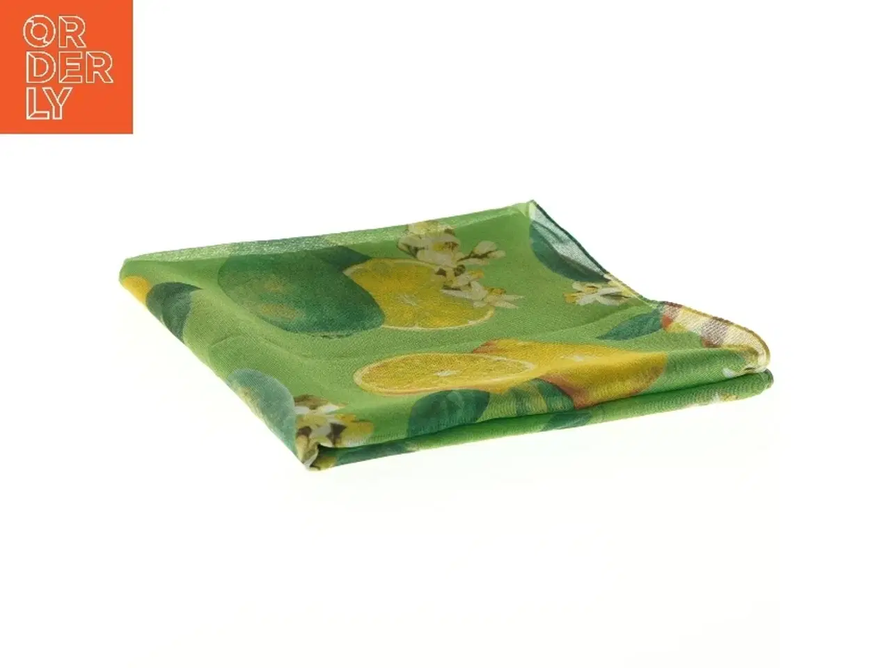 Billede 4 - Tørklæde med citronmotiv (str. 155 x. 37 cm)