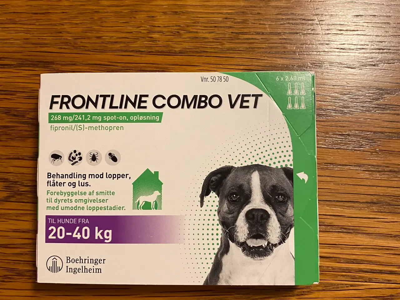 Billede 1 - Frontline Combo Vet.hund loppemiddel flåt