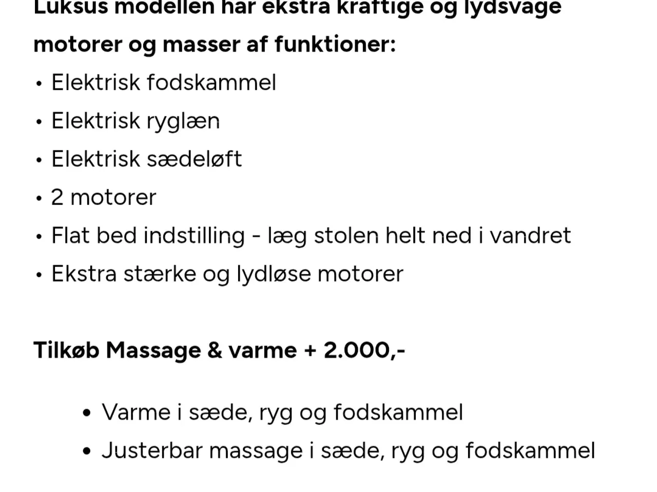 Billede 10 - Lindebjerg otium stol 360 Luksus med massage/varme