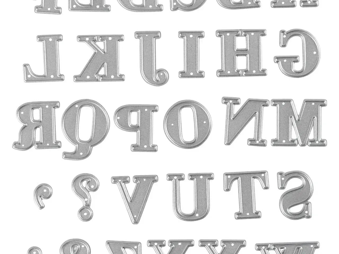 Billede 1 - Alfabet Skæreskabelon 2x1,5-2,5 cm - 1 stk.