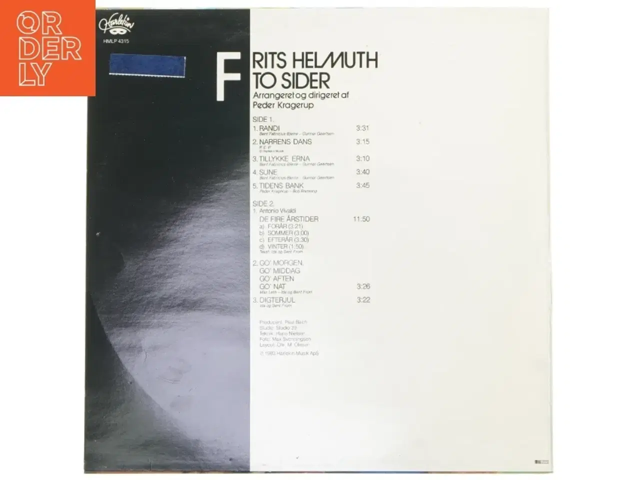 Billede 2 - Frits Helmuth - To Sider LP fra Harlekin