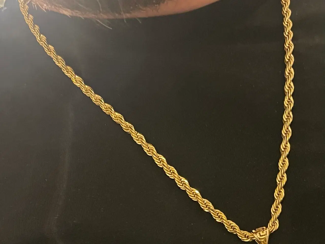 Billede 4 - Goldfilled rope chain med custom vedhæng 