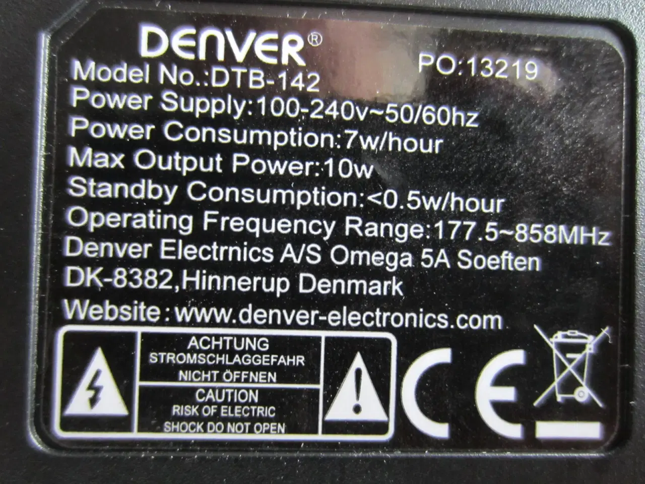 Billede 5 - DENVER DTB-142 DVB-T2 H.265 Mpeg-4 HD TV modtager