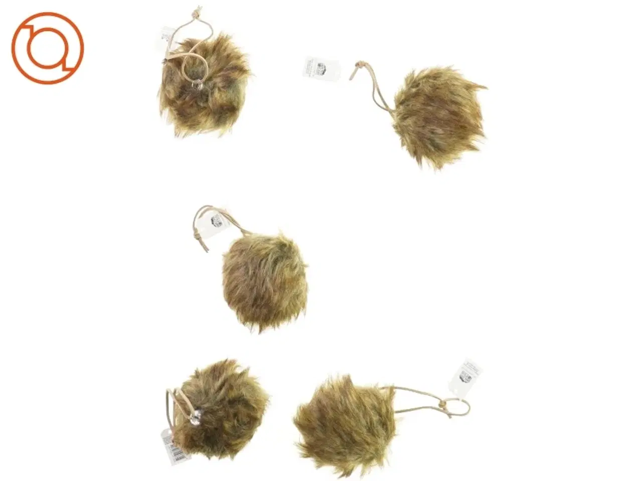 Billede 2 - nye julekugler i “pels” fra Det Gamle Apotek (str. 8 cm)