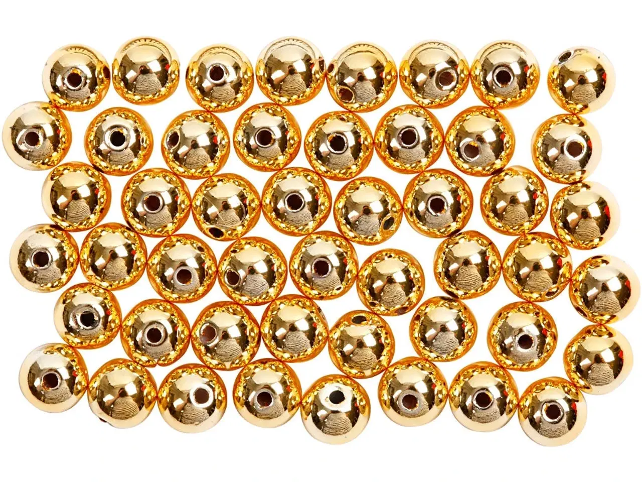 Billede 1 - Voksperler, diam. 5 mm, hulstr. 0,7 mm, guld, 100stk./ 1 pk.